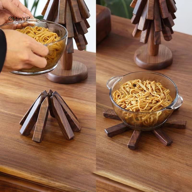 Cminyp Trivets Cho Đĩa Nóng Tấm Cách Nhiệt, Bộ Trivet Hình Cây, Coaster Cho Ấm Trà Lẩu Halloween Quà Tặng Giáng Sinh Vinh Quang