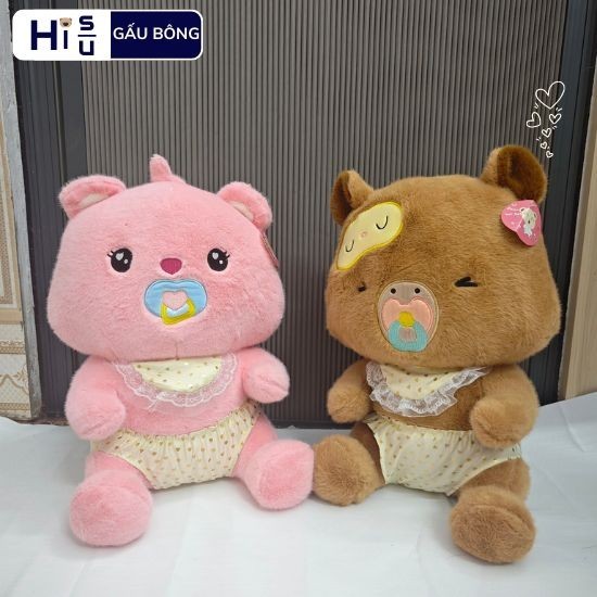 Capybara Ngậm Ty Gấu Bông Capybara Em Bé Dễ Thương Gấu Bông Capybara Trẻ Con Đáng Yêu Mẫu Mới