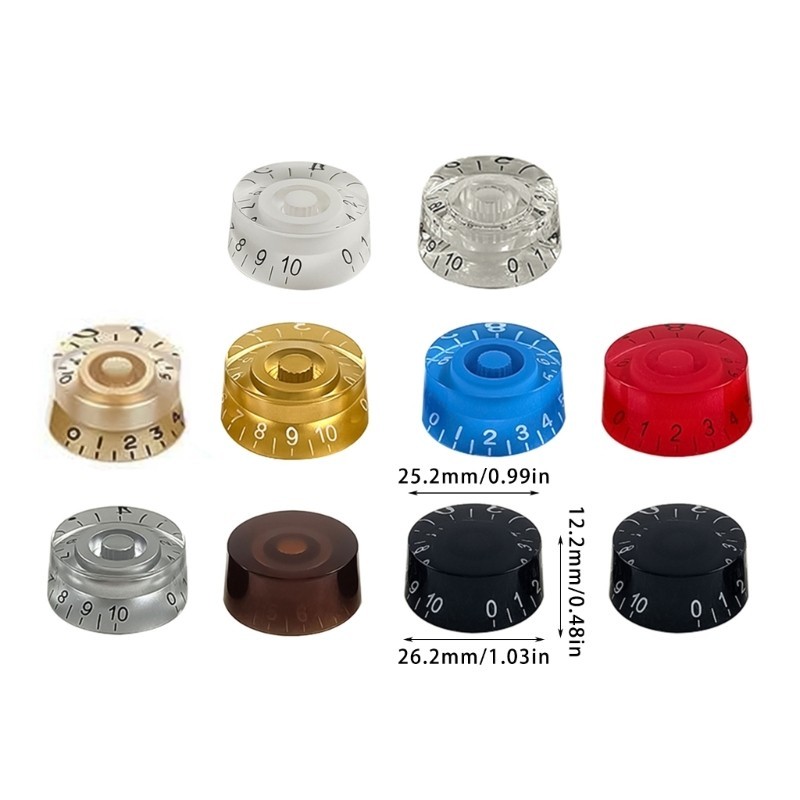 Yoo Guitar Potentiometer Núm Bass Núm Hiệu Ứng Đàn Guitar Nút Điều Khiển Xoay Núm Đồng Tâm Núm Jazzes Đàn Guitar Núm
