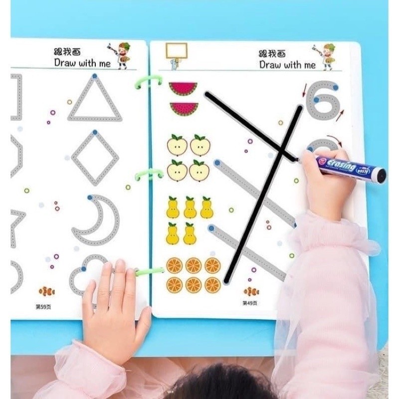 Ảnh Tập Tô Vẽ Thông Minh Xoá Được 64 Trang - Đồ Chơi Giáo Dục Toàn Diện Montessori Cho Bé 2