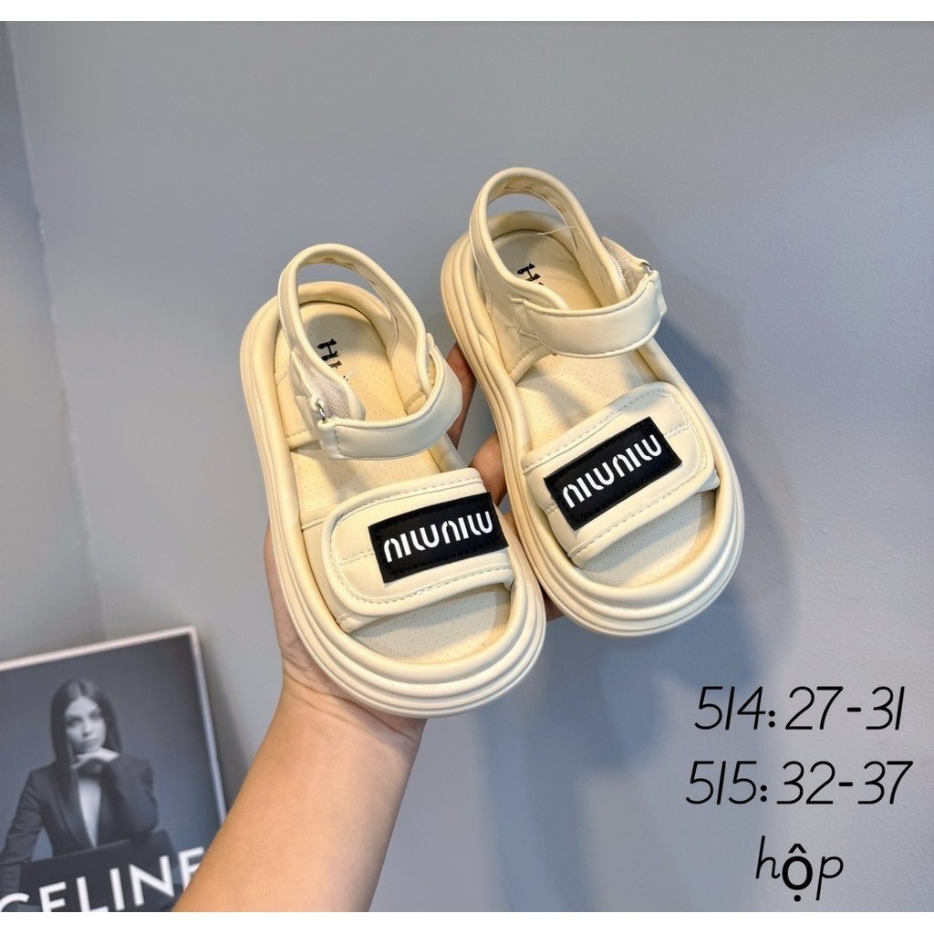 sandal bé gái dép quai hậu cho bé trai miu miu siêu nhẹ êm chân chống trượt mẫu mới nhất năm QCCC có hộp ảnh thât XD603