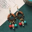 Hàng có sẵn hs Thiết kế ban đầu Bông tai Nepal Retro Phong cách Tây Tạng Phong cách dân tộc bện Tua dài Phong cách kỳ lạ Bông tai Niche Nữ