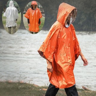 Áo mưa khẩn cấp WARMTHCO, Áo mưa nhiệt dày màng nhôm, Áo mưa Poncho chống gió phản quang đa chức năng Leo núi ngoài trời