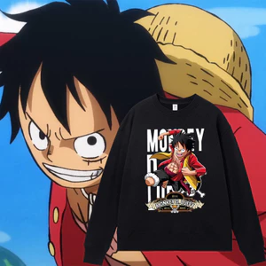 2024 One Piece Anime Cổ Tròn Áo Cho Trẻ Em Luffy Sabo Zoro Và Thiết Kế Luật Hàng Hóa