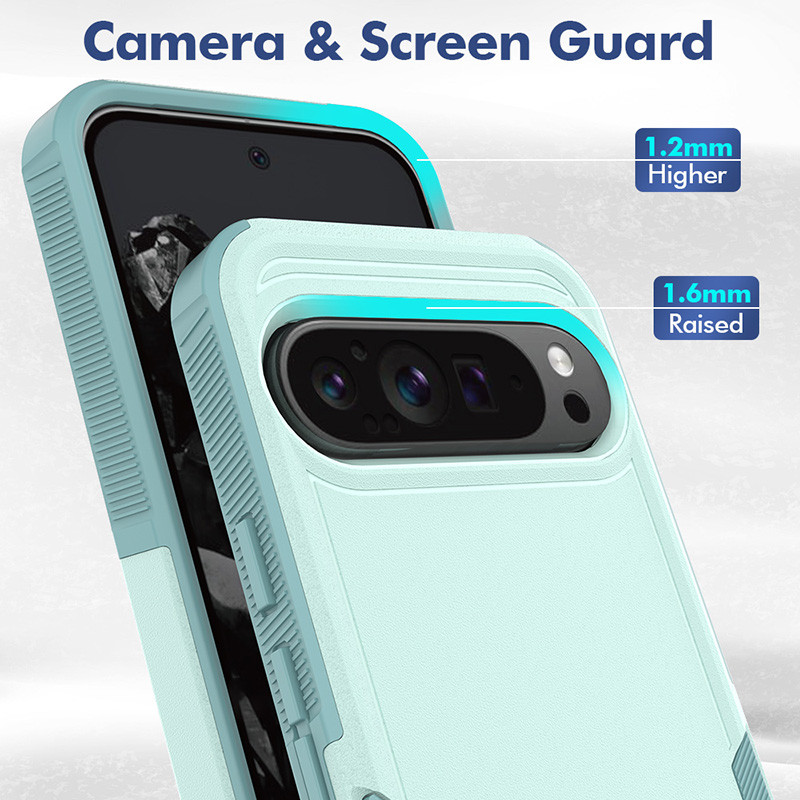 Dành Cho Google Pixel 9 Pro XL 8 8a 7 7a 6a Vỏ Điện Thoại Chống Sốc Hạng Nặng Hai Lớp