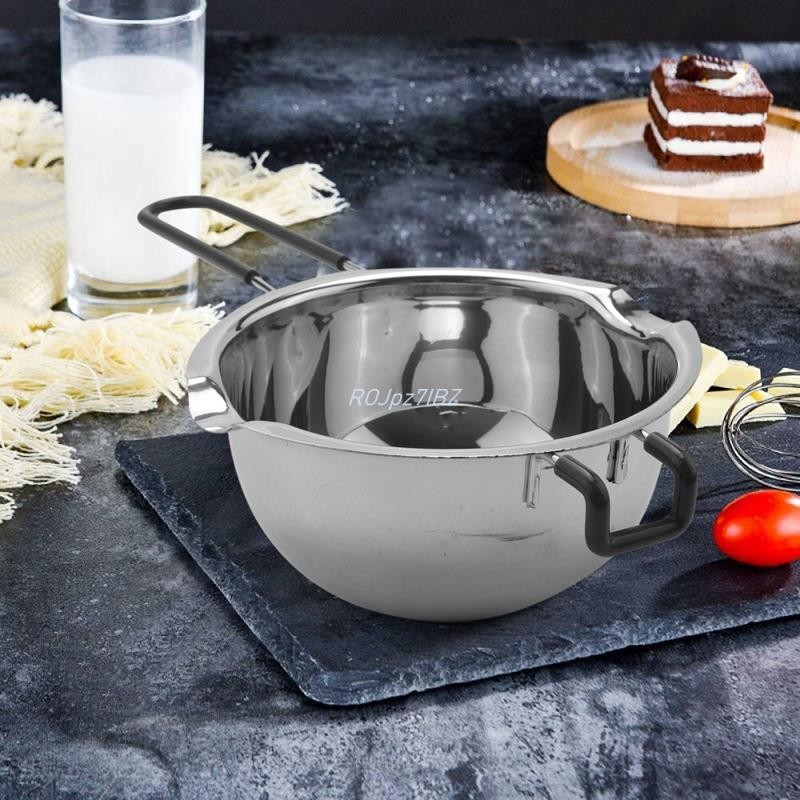 Bộ nồi hơi đôi 2 gói Nồi nấu chảy bằng thép không gỉ để nấu chảy xà phòng sô cô la Sáp nến làm 600Ml và 1600Ml