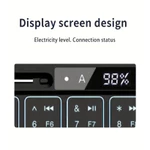 Bàn phím có thể gập lại Bluetooth có đèn nền Jomaa RGB với màn hình mức pin Bàn phím gấp không dây có thể sạc lại với Touchpad / Numberic cho Windows / Android / Mac / ISO — ảnh 7