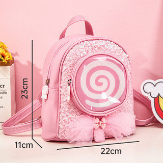Dễ thương Lollipop phim hoạt hình mẫu trẻ em dễ thương túi hai vai