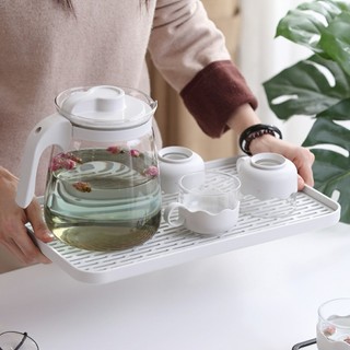 Khay decor, khay nhựa đựng đồ ăn trà bánh hình chữ nhật ALINE