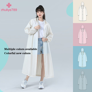 < Zhuliye789 > Áo mưa dài một mảnh có mũ trùm đầu dành cho người lớn Áo mưa chống nước cho nam và nữ có thể tái sử dụng Áo mưa trong suốt du lịch ngoài trời Đẹp