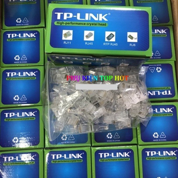 Hạt mạng rj45 TPLINK Cat5/5E chân đồng nguyên chất hộp 100 hạt | Shopee ...