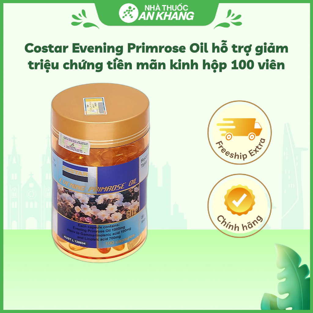 Costar Evening Primrose Oil hỗ trợ giảm triệu chứng tiền mãn kinh hộp 100 viên