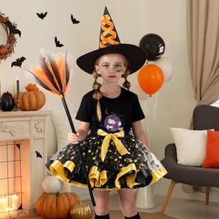 Trang Phục Halloween Cho Bé Gái Ngày Lễ Nhập Vai Bộ Trang Phục Có Mũ Và Chổi Trẻ Em Trang Phục Hóa Trang Cho Trò Chơi Trường Học Tiệc Sinh Nhật shopidaevn