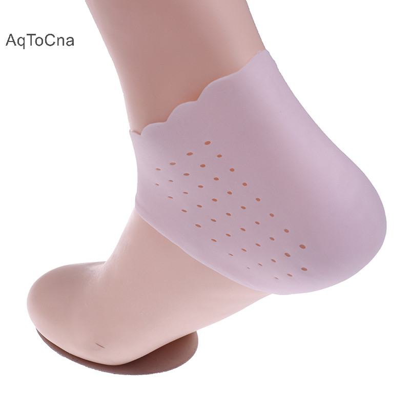 Aqtocna Nam Nữ Silicone Chân Chapped Chăm Sóc Dưỡng Ẩm Gel Gót Chân Tất Nứt Da HGVN