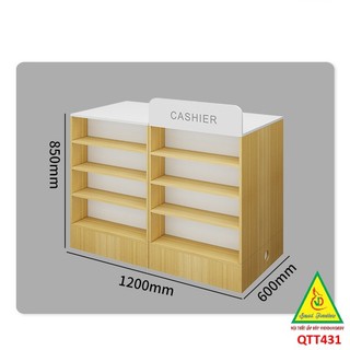 Quầy tiếp tân, thu ngân, tính tiền gỗ MDF QTT431 - VĐ Smart Furrniture NỘI THẤT LẮP RÁP VIENDONGADV