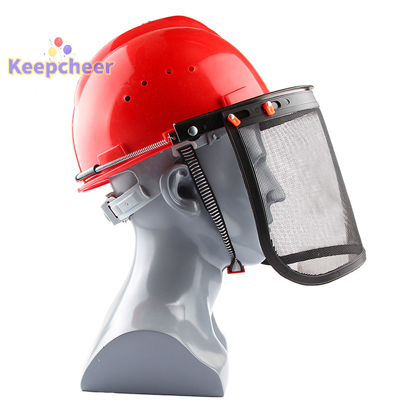 [Keepcheer] 1 Mũ bảo hiểm an toàn tông đơ cỏ sân vườn có mặt nạ bảo vệ lưới toàn mặt