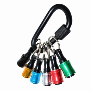 [Vận chuyển nhanh] Mũi khoan chuyển đổi chuỗi chìa khóa 6 chiếc IDEANEST, Giá đỡ đầu tuốc nơ vít cầm tay 6 chiếc, Cần mở rộng thay đổi nhanh trọng lượng nhẹ Dụng cụ cầm tay chuôi lục giác ngoài trời