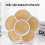 Hộp đựng bút để bàn xoay 360 thiết kế bông hoa 6 ngăn, Hộp đựng văn phòng phẩm để bàn