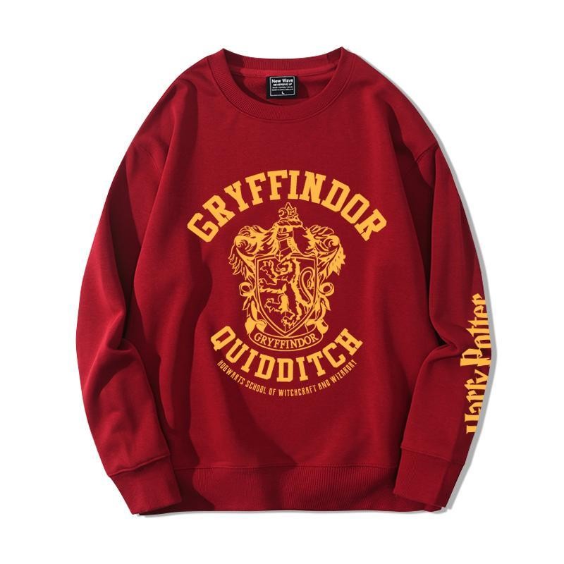 [Giao hàng trong ngày] Cotton Size Lớn Dài Tay Harry Potter Thu Đông Nam Nữ Rời Cổ Tròn In Hình Lót Lông Cừu Mỏng Áo Liền Quần Phù Hợp Với Cặp Đôi Mặc