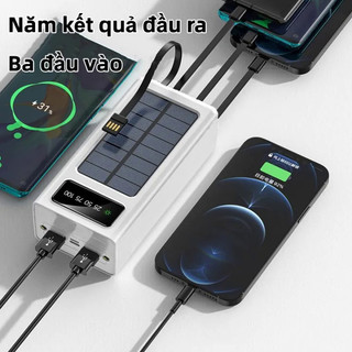 Ảnh 3 – Pin dự phòng năng lượng mặt trời 50000mAh tích hợp bên ngoài với đầu ra kép 4 dây USB ngân hàng điện ngoài trời