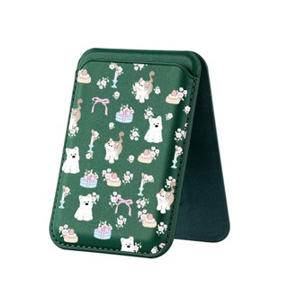 Ví họa tiết động vật dễ thương cho iPhone 16 15 14 13 12 11 Pro Max Plus Thẻ da Giá đỡ điện thoại cho vỏ bỏ túi