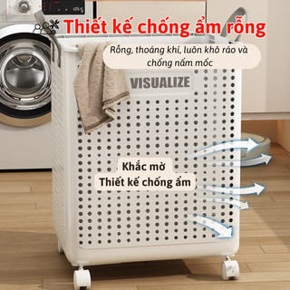 Kệ Đựng Quần Áo Bánh Xe Bunnies, Giỏ Đồ Giặt Gọn Nhẹ, Dễ Di Chuyển Và Tiết Kiệm Diện Tích