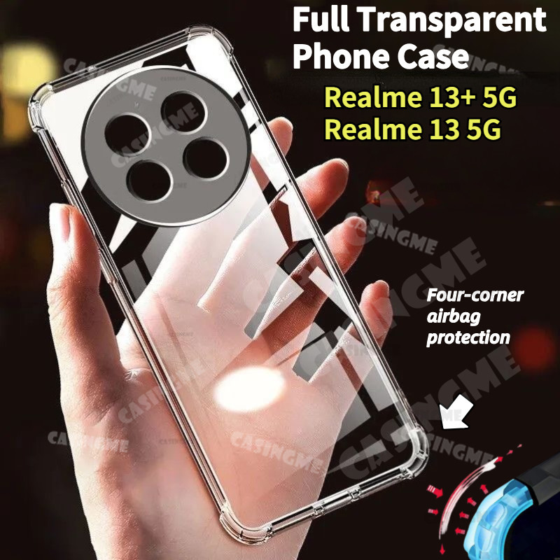 Vỏ trong suốt túi khí Realme 13 + 5G cho Realme 13 5G Realme13 + Realmi 13 + Pro Plus 13Plus 13x 4G 5G Vỏ điện thoại silicon Vỏ điện thoại chống sốc Vỏ bảo vệ trong suốt