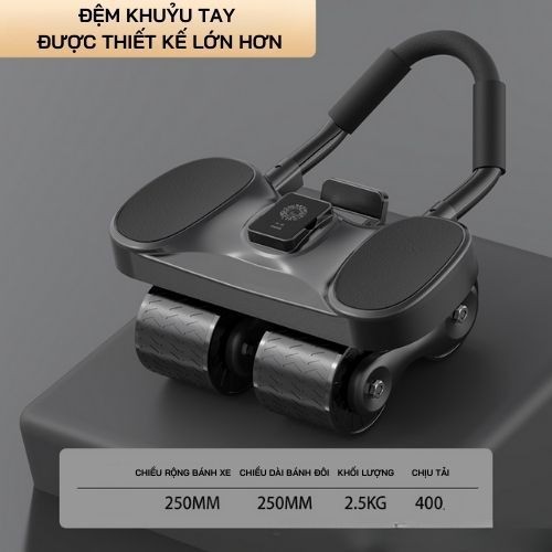 con lăn tập bụng thế hệ mới, tập plank tại nhà có trợ lực chống đổ, dụng cụ tập bung 2024