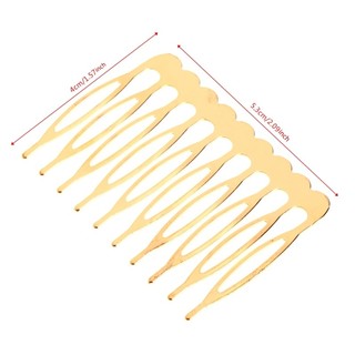 Mis 10 Răng 5 Răng Vàng Màu Bạc Kẹp Tóc Lược Cưới Phụ Kiện Tóc