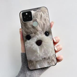 Dành Cho Google Pixel 5 XL Pixel5 Ốp Lưng Mới Nhất 2024 Thiết Kế Hoạt Hình Trái Tim In Hình Trái Tim Silicon Màu Đen Mềm Cho Pixel 5 XL 5XL Vỏ