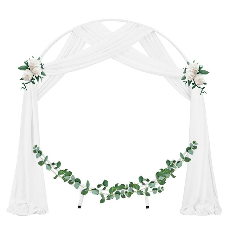 Wedding Arch Vải Treo Tường 1 Bảng 29.5Inch X 19.6Ft Trắng Sheer Rèm Voan Cho Lễ Cưới