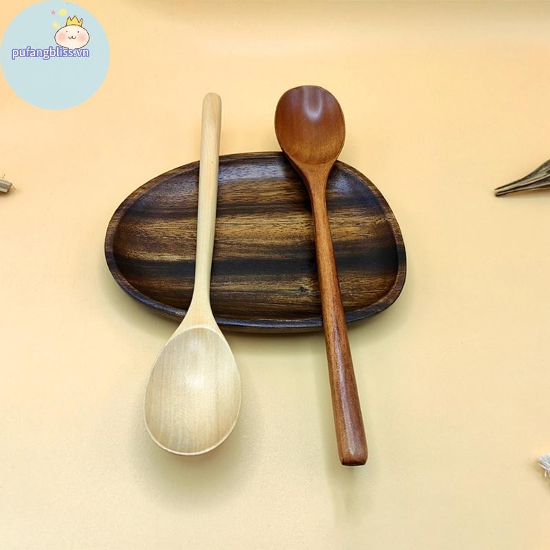 Pufangbliss 1 Cái Thìa Tre Nhà Bếp Phong Cách Hàn Quốc 9 Inch Súp Bộ Đồ Ăn Nấu Mật Ong Thìa Cà Phê Muỗng Trộn VN