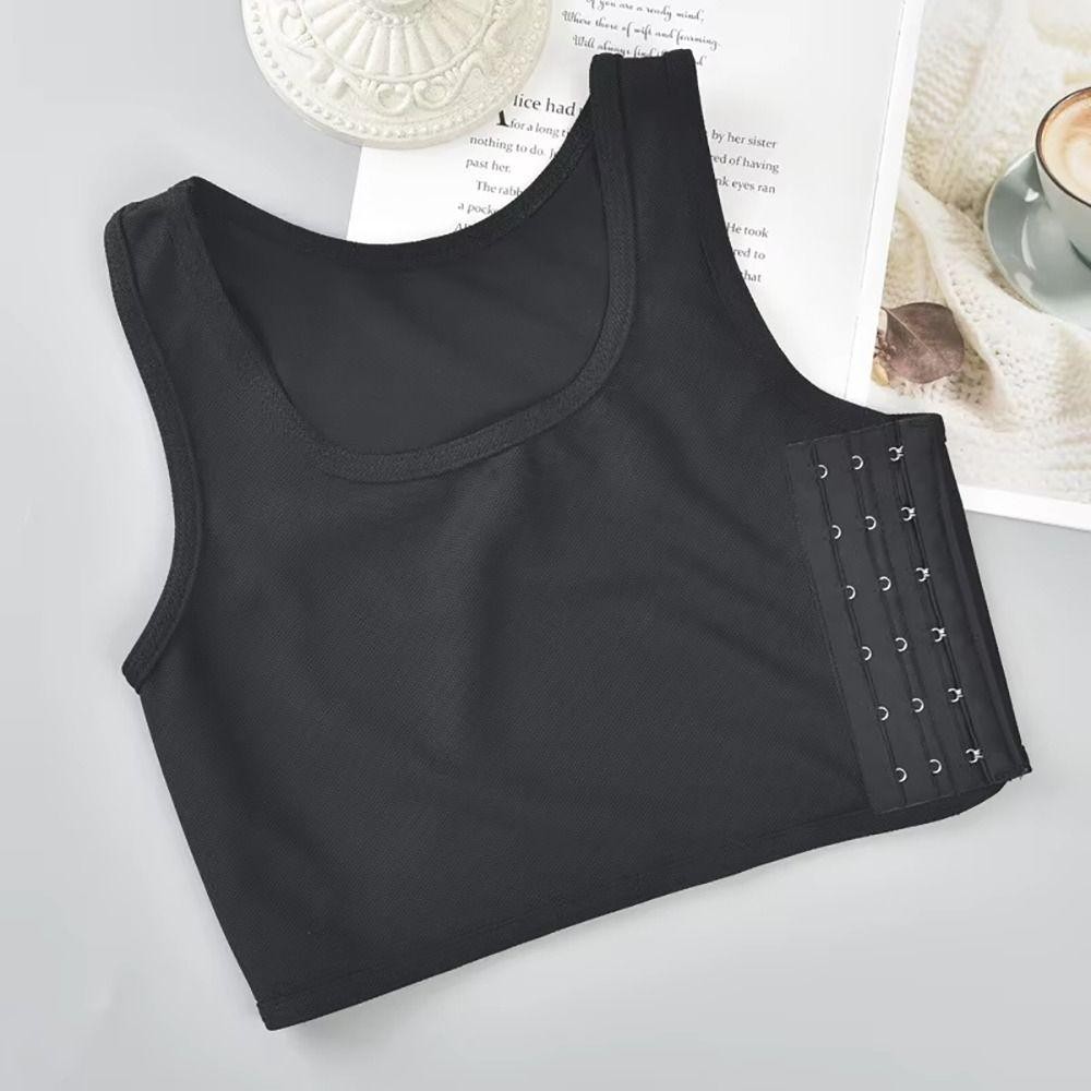 WOODNEST Ngực Shaper Corset Tank Tops M-3XL, Phù Hợp Đồng Tính Nữ và Tomboy, Chất Kết Dính