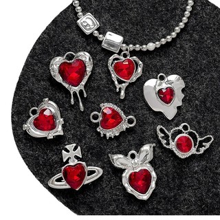 Hợp Kim Ngọt Ngào Phong Cách Thoáng Mát Đen Đỏ Tình Yêu Giấc Mơ Bắt Mặt Dây Chuyền diy Handmade Trang Sức Vòng Cổ Đính Hạt Phụ Kiện Chất Liệu