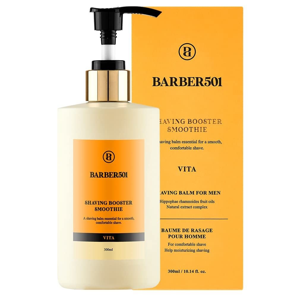 Kem cạo râu BARBER501 Shaving Booster Smoothie VITA  – Hỗ trợ làm dịu da, dưỡng ẩm, chiết xuất thiên nhiên 300ml | DAMDA