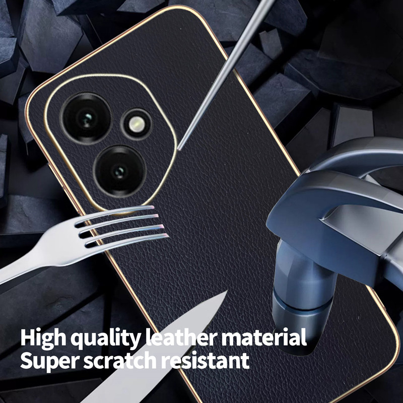 Ốp YJD Cho Honor 400 Pro 400Lite Da Màu Trơn Siêu Mỏng Mạ Điện Cạnh Chống Rơi Vỏ Điện Thoại