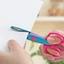 ITRUMPET 1 / 6 Kéo Ren, Đầu Tròn Nhỏ Thoải Mái Tay Nghệ Thuật An Toàn Kéo, Họa Tiết Sóng Tối Giản Màu Tự Làm Văn Phòng Phẩm Cắt Giấy Kéo Sinh Viên