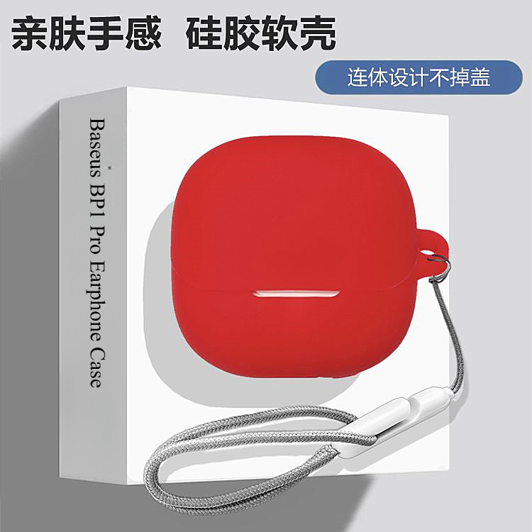 Dành Cho Baseus BP1 Pro Tai Nghe Ốp Lưng Silicon Tai Nghe Mềm Tay Chống Sốc Chống Thấm Nước Bảo Vệ Tai Nghe Có Nhẫn