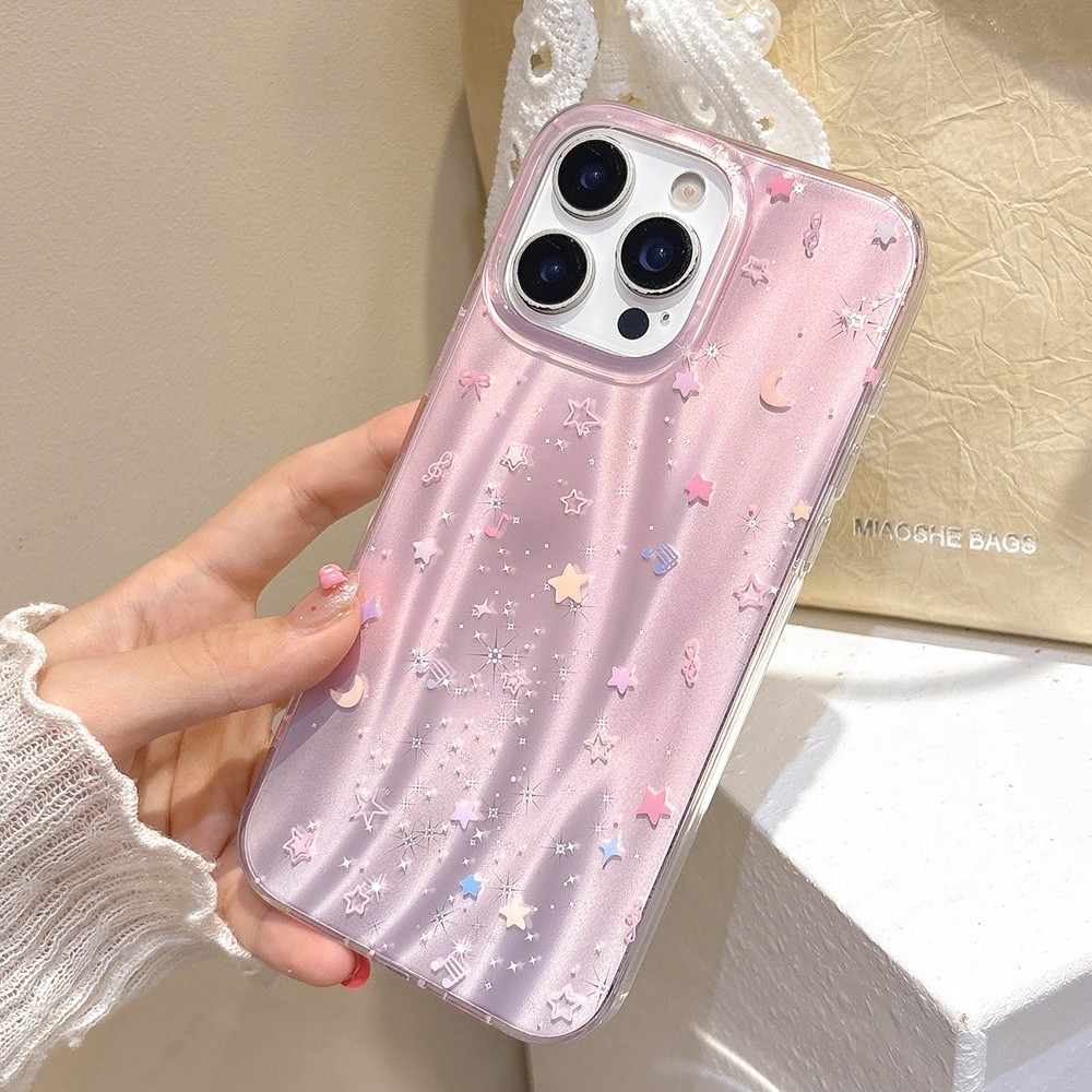 Ốp Điện Thoại Màu Hồng Ngôi Sao Cho iPhone 17 Pro Max iPhone 17 Air 16 Plus 15 14 13 12 11 Vỏ Bảo Vệ Chống Sốc