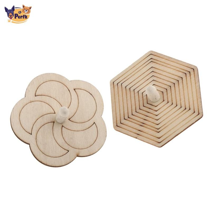 4 Miếng Vui Nhộn Giáo Dục Gỗ Tự Nhiên Gyro Top Đồ Chơi Cho Trẻ Em Trẻ Em