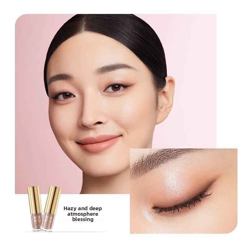 RA Văn Phòng Phấn Mắt Dạng Lỏng Nổ Đơn Sắc Kim Sa Lấp Lánh Đất Mờ Độ Saturation Thấp Nhẹ nhàng Tự Nhiên Đa Năng Phấn Mắt 0YU7
