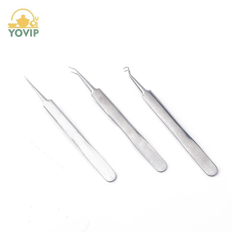 YOVIP Nhíp Kim Mụn Đầu Đen Loại Bỏ Mụn Đầu Nhọn Uốn Cong Dụng Cụ Chăm Sóc Mặt VN
