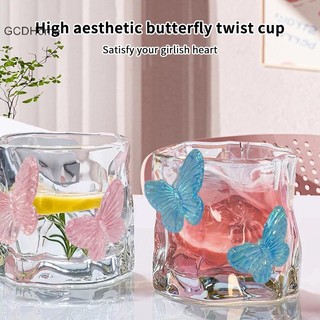 GCDHome 200ml Pha Lê Glasscup Ins Trong Suốt Bia Nước Sữa Thủy Tinh Nhà Mới Tinh Tế Không Đều Trang Trí Kính Nóng