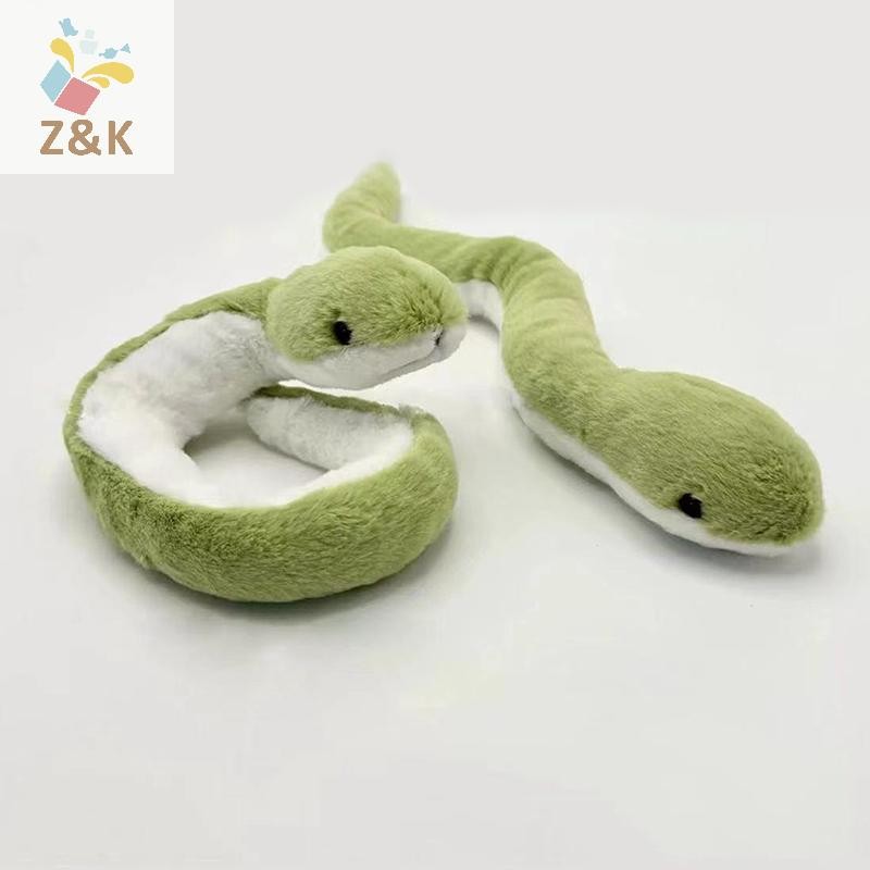 ZK 1 Con Bò Sát Có Thể Uốn Cong Mô Phỏng Rắn Sang Trọng Trang Trí Nhà 40cm Thú Nhồi Bông Xanh Rắn Sang Trọng Búp Bê Bông Mềm Trang Trí VN