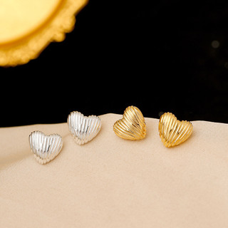 Châu Âu Mỹ Phong Cách Mới Tình Yêu Kết Cấu Bông Tai Độc Đáo Hợp Thời Trang Hình Học Đào Kết Cấu Trái Tim Bông Tai