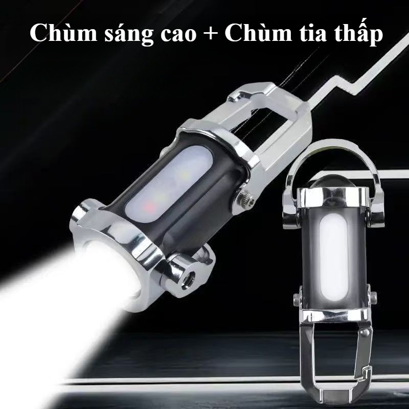 Đèn Pin Móc Khóa Mini 7 Chế Độ, Sạc USB Tiện Lợi, có đèn đỏ/xanh, bền bỉ, chống nước