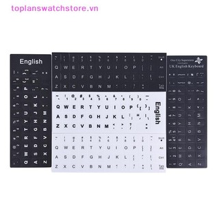 Toplanswatchstore Bàn Phím Thay Thế Miếng Dán Trắng Trên Đen Bất Kỳ PC Máy Tính Laptop VN