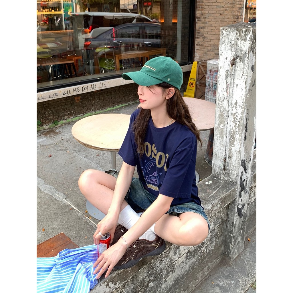 SUXI Áo thun ngắn tay in hình đơn giản mùa hè mới dành cho nữ 250722