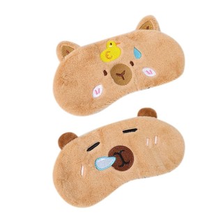 WOAY Ngủ Mắt, Mắt Hoạt Hình Thư Giãn, Dễ Thương Capybara Mềm Bịt Mắt Bé Gái Nữ Du Lịch Tại Nhà