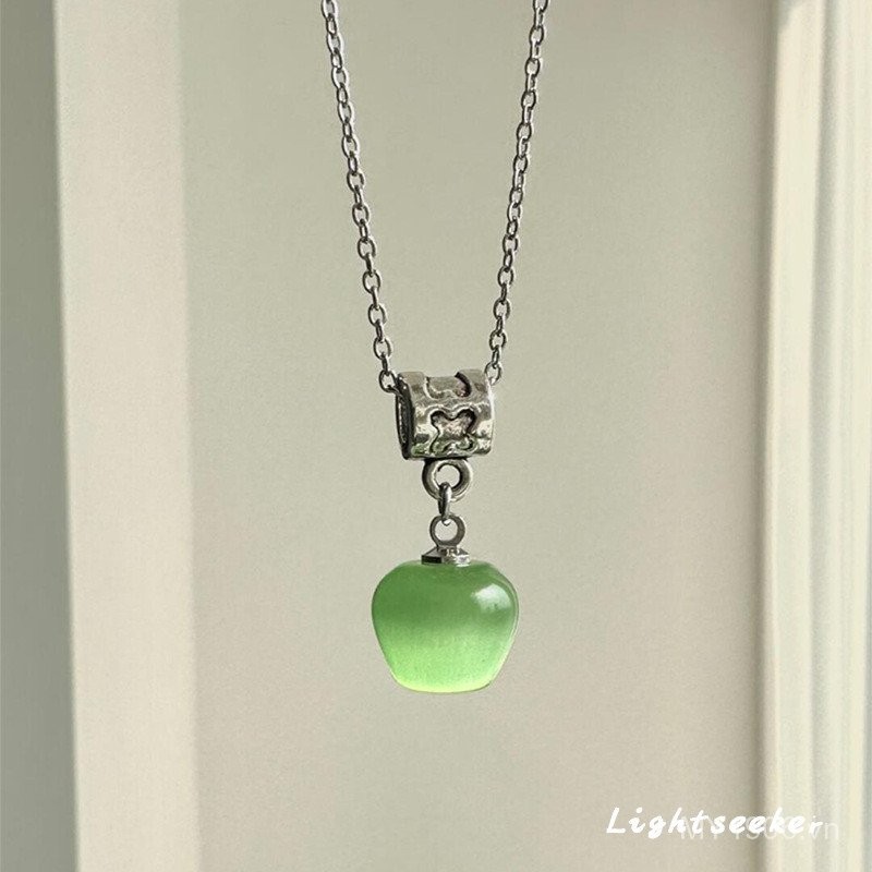 Vòng cổ xương đòn bạc hà xanh opal phong cách ngọt ngào và thoáng mát cho mùa xuân hè
